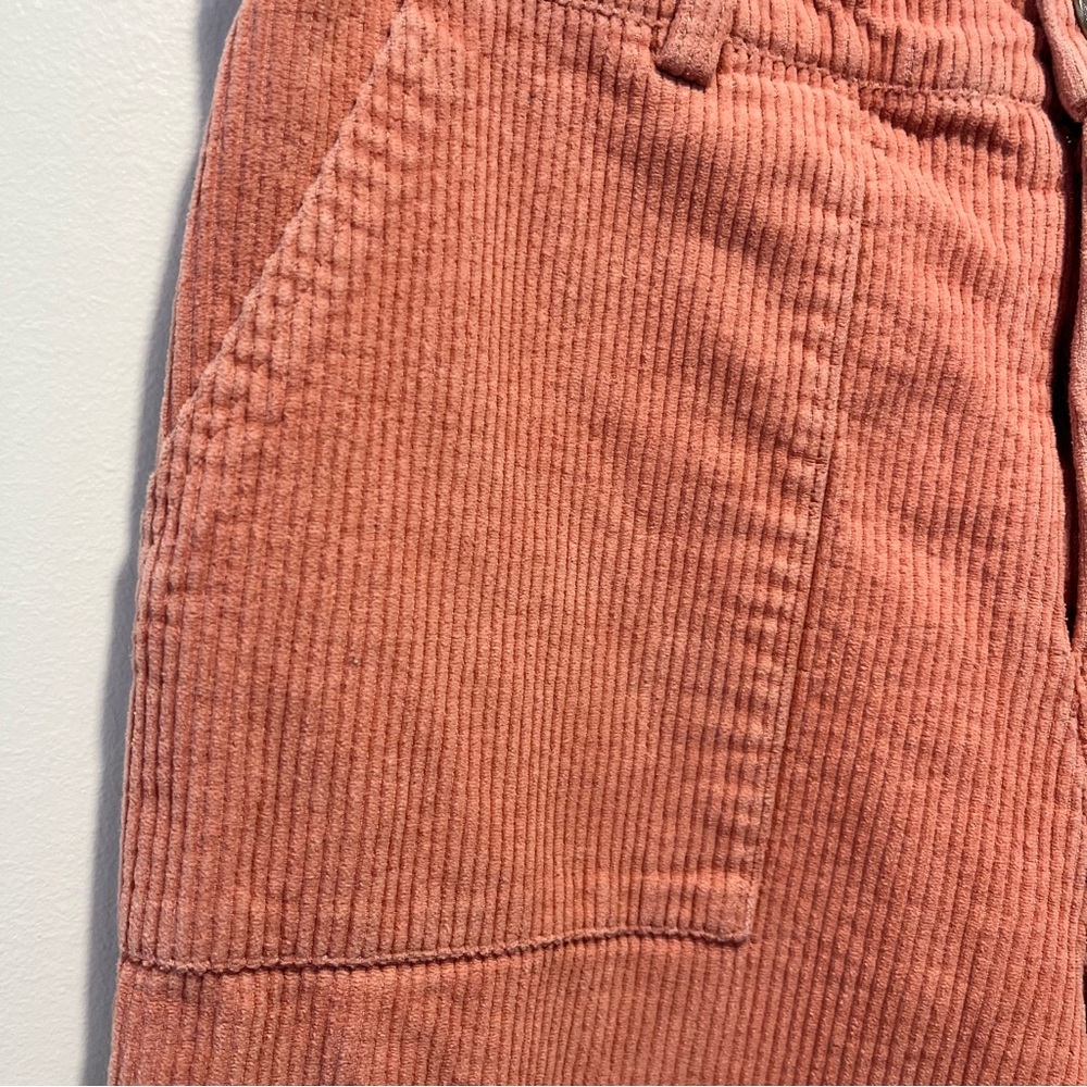 High waist wide leg corduroy pants, coral pink women’s medium